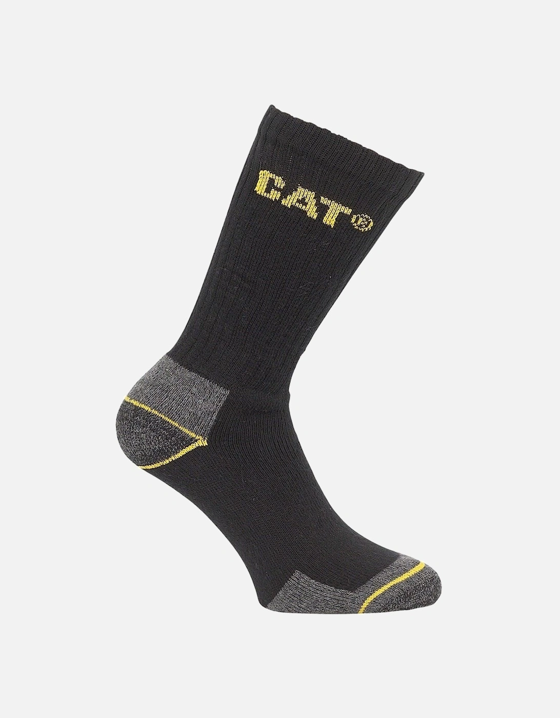 CAT Crew Cotton Men's Black Work Socks, 4 of 3