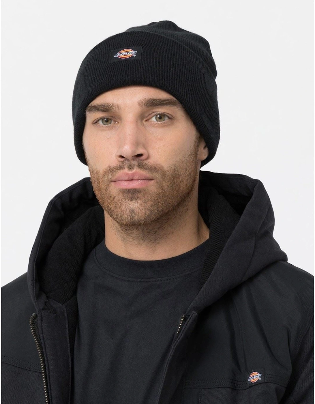 Acrylic Cuffed Unisex Adults Black Beanie Hat, 5 of 4