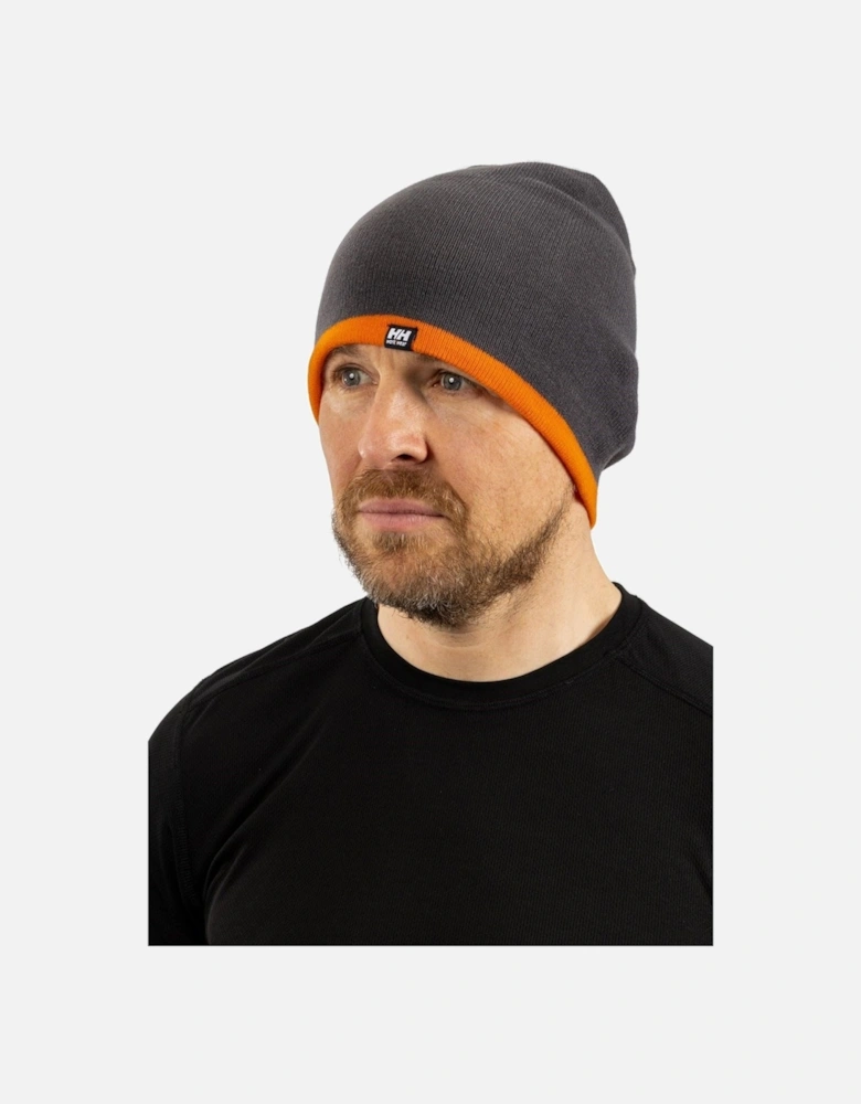 Workwear Classic Reversible Unisex Adults Grey Beanie Hat