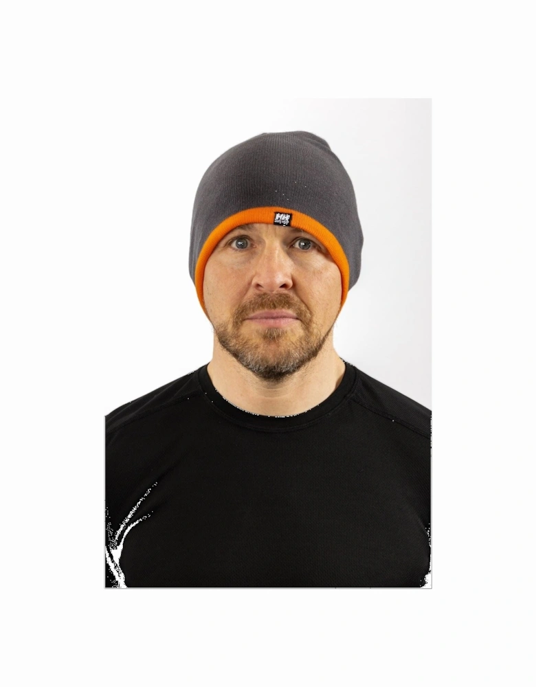 Workwear Classic Reversible Unisex Adults Grey Beanie Hat