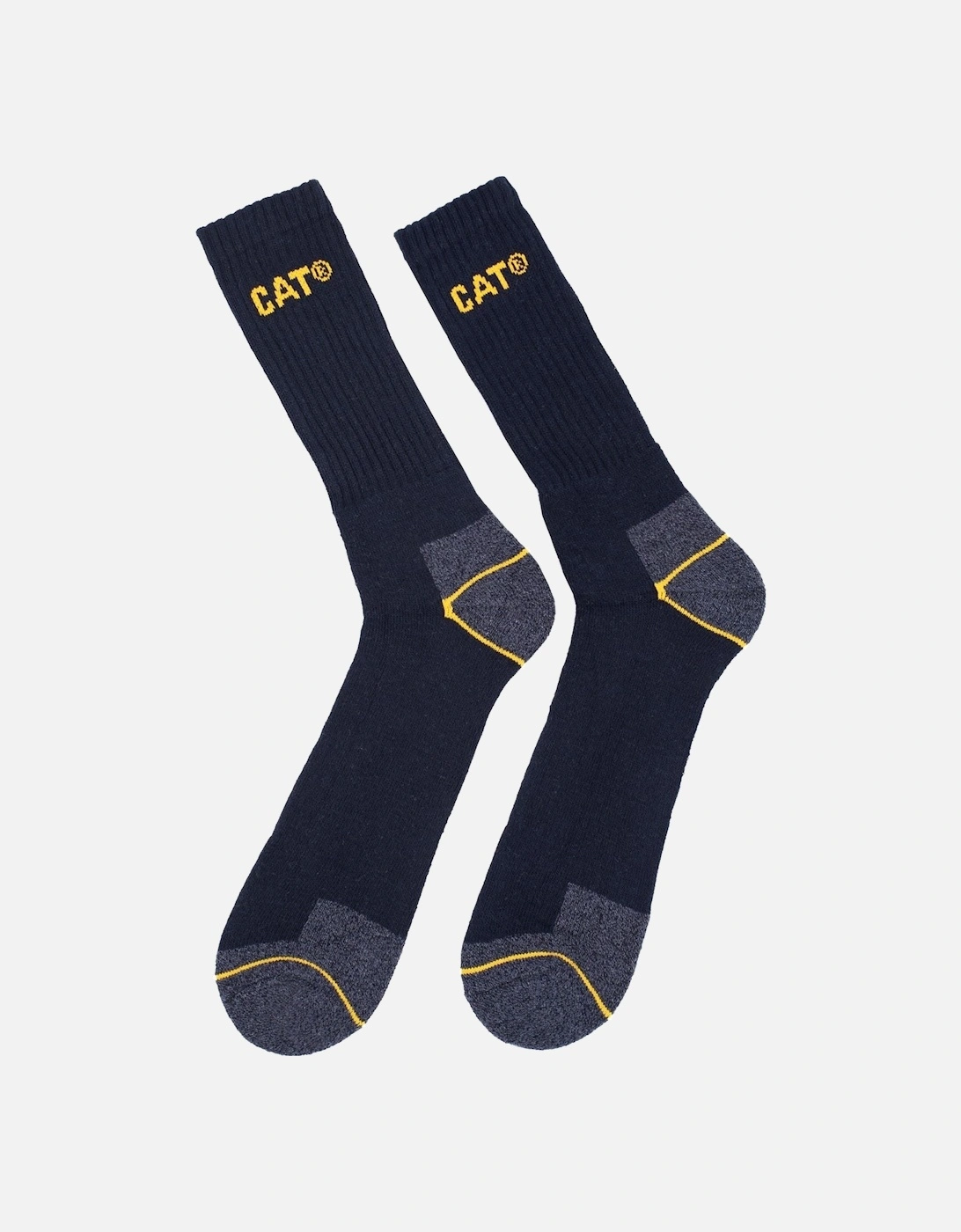 CAT Crew Cotton Men's Black Work Socks