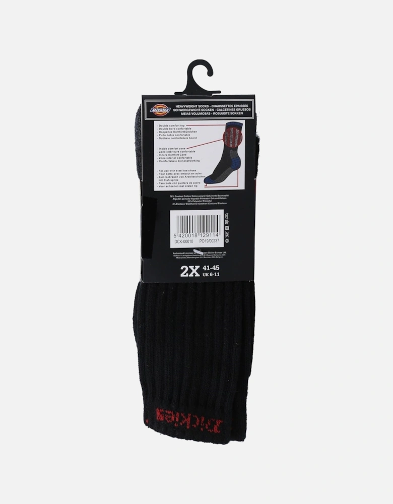 Industrial Cotton Unisex Adults Black Work Socks