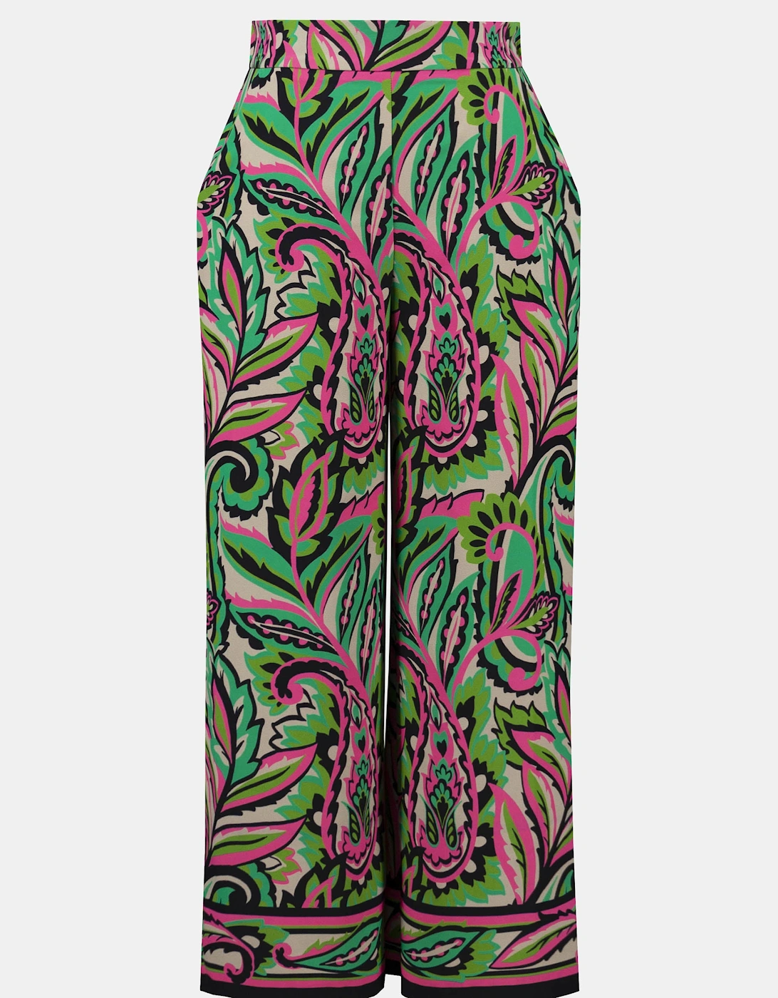 Woven paisley print wide leg pants, 6 of 5