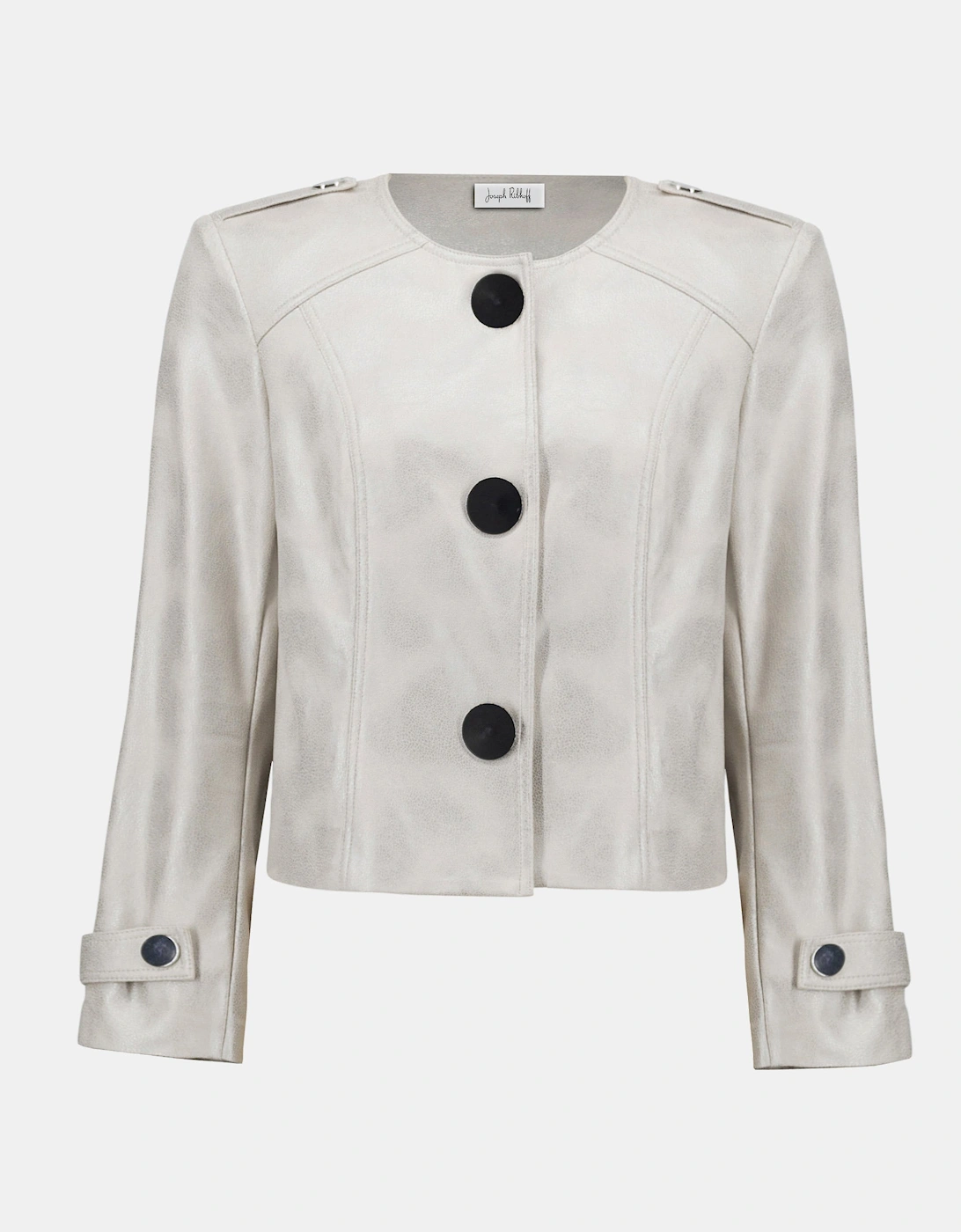 Foiled faux suede boxy jacket, 5 of 4