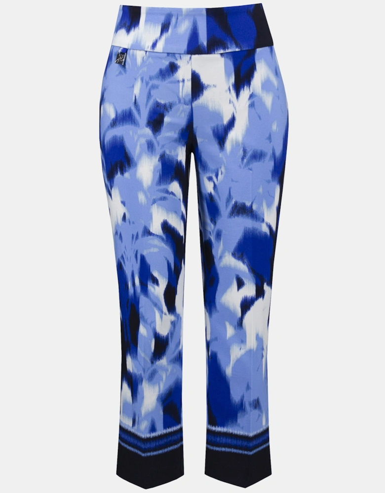 Millennium Tropical Print Cropped Pull-On Pants