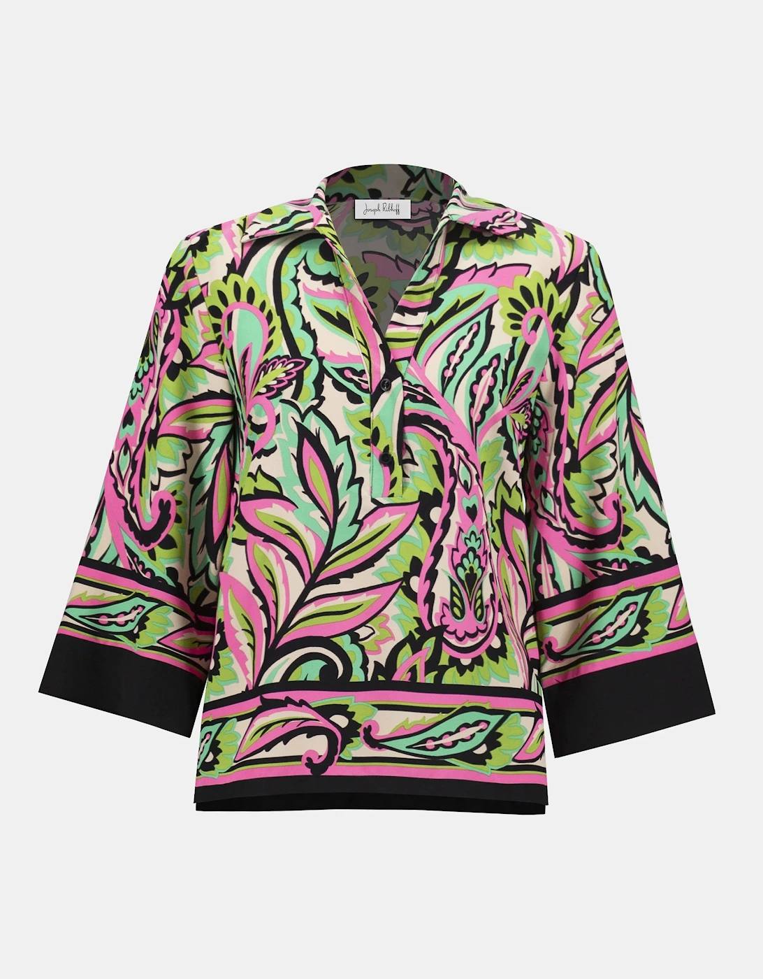 Woven paisley print boxy top, 6 of 5
