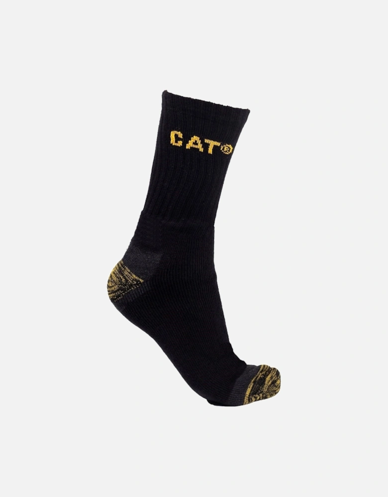 Premium Cotton Men's Black Work Socks