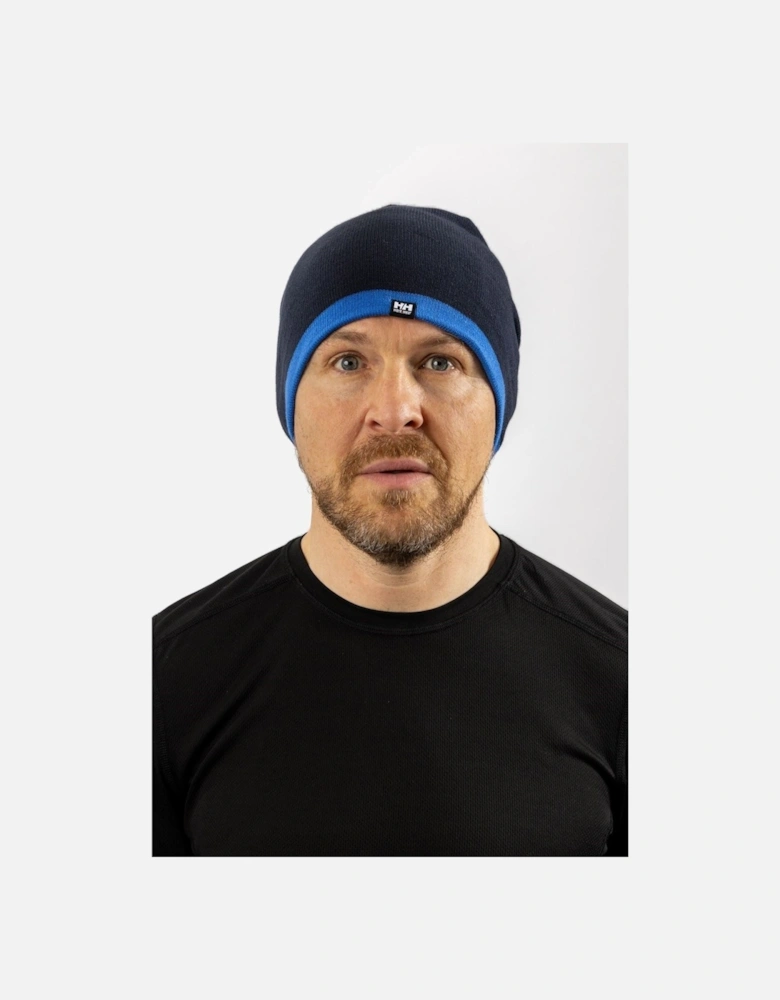 Workwear Classic Reversible Unisex Adults Blue Beanie Hat
