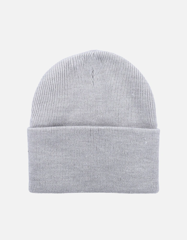 Acrylic Cuffed Unisex Adults Grey Beanie Hat