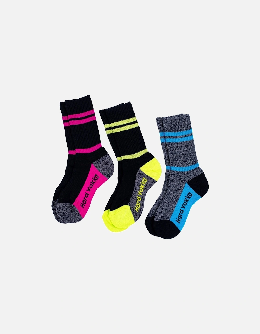 Crew 3 Pack Cotton Women's Multicoloured Work Socks, 7 of 6