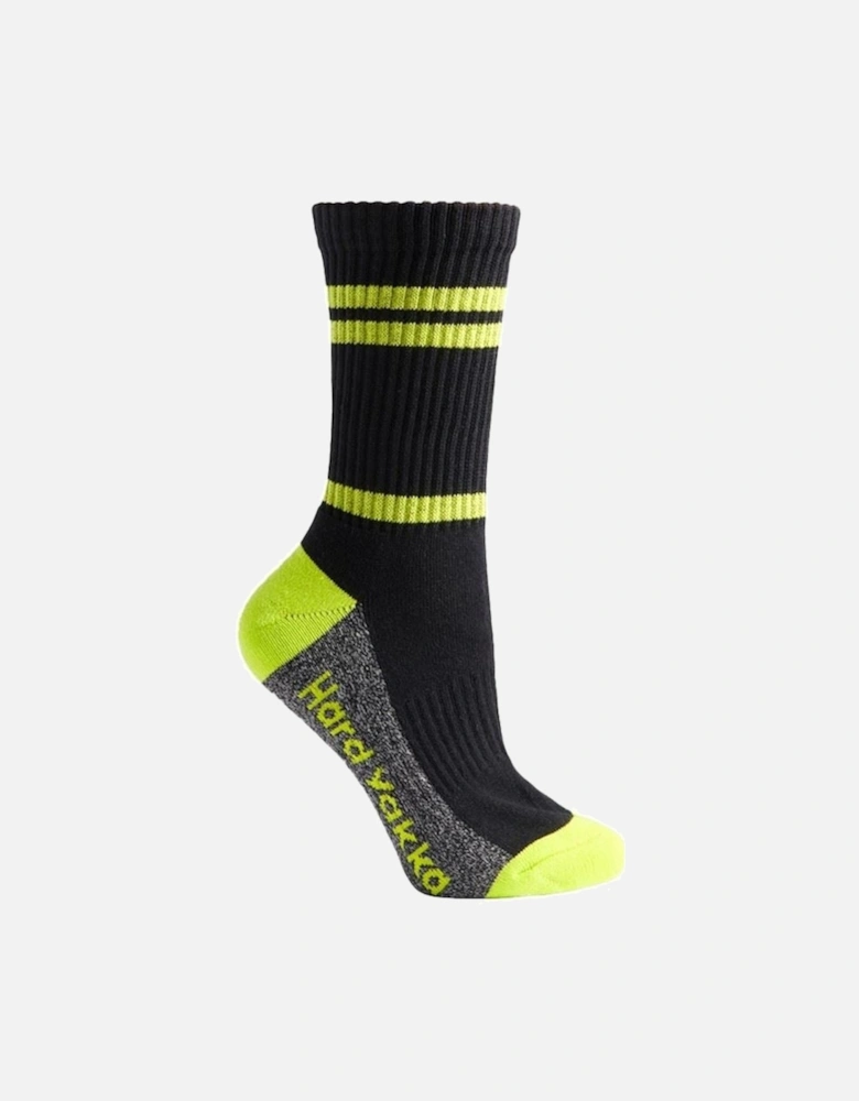 Crew 3 Pack Cotton Women's Multicoloured Work Socks