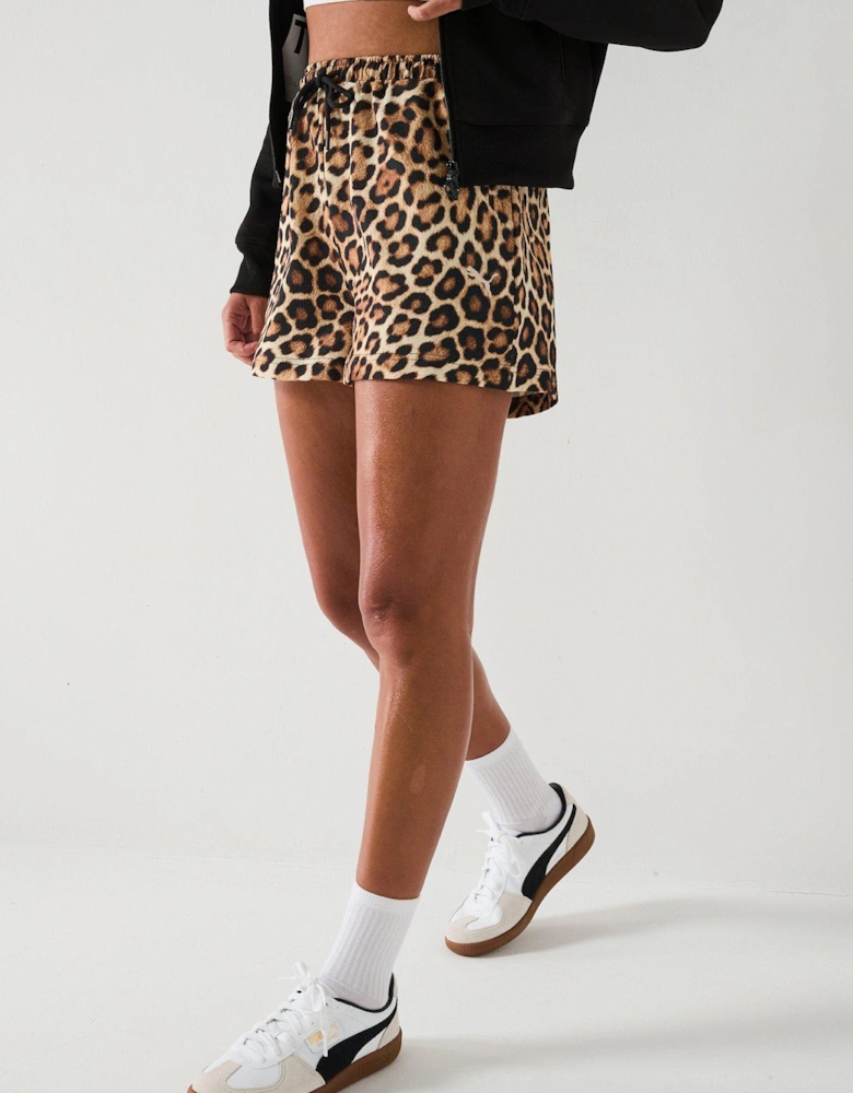 Womens Wardrive Essentials Leo Luxe A-Line All Over Print Shorts