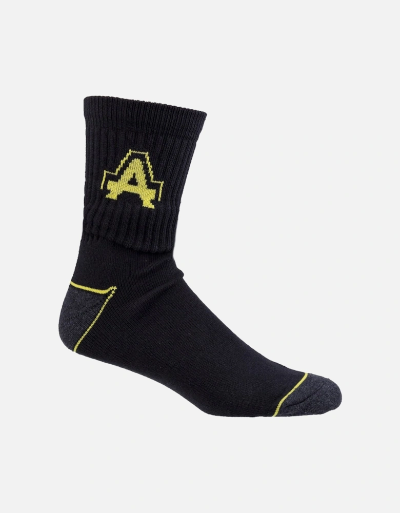 Amblers Cotton Men's Black Work Socks