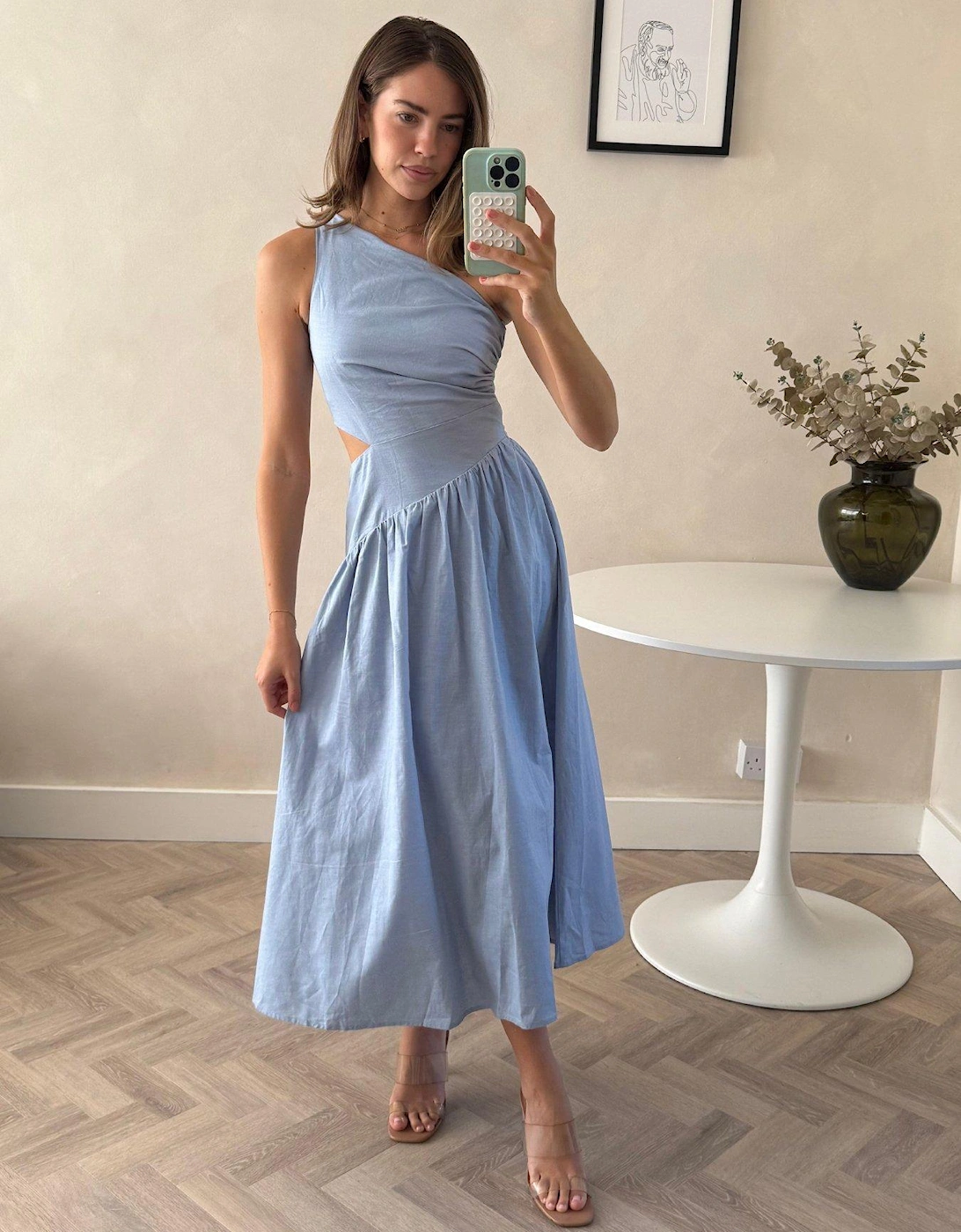 Jasmine Cut Out One Shoulder Dress - Pink, 2 of 1