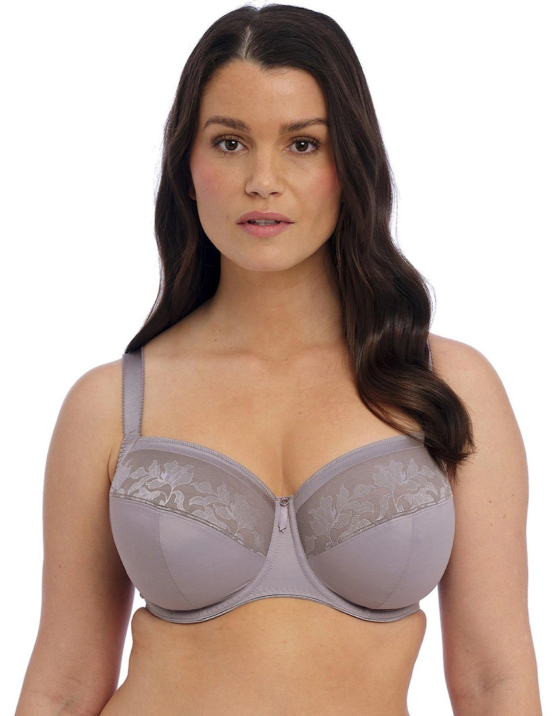 Illusion Underwired Side Support Bra - Grey