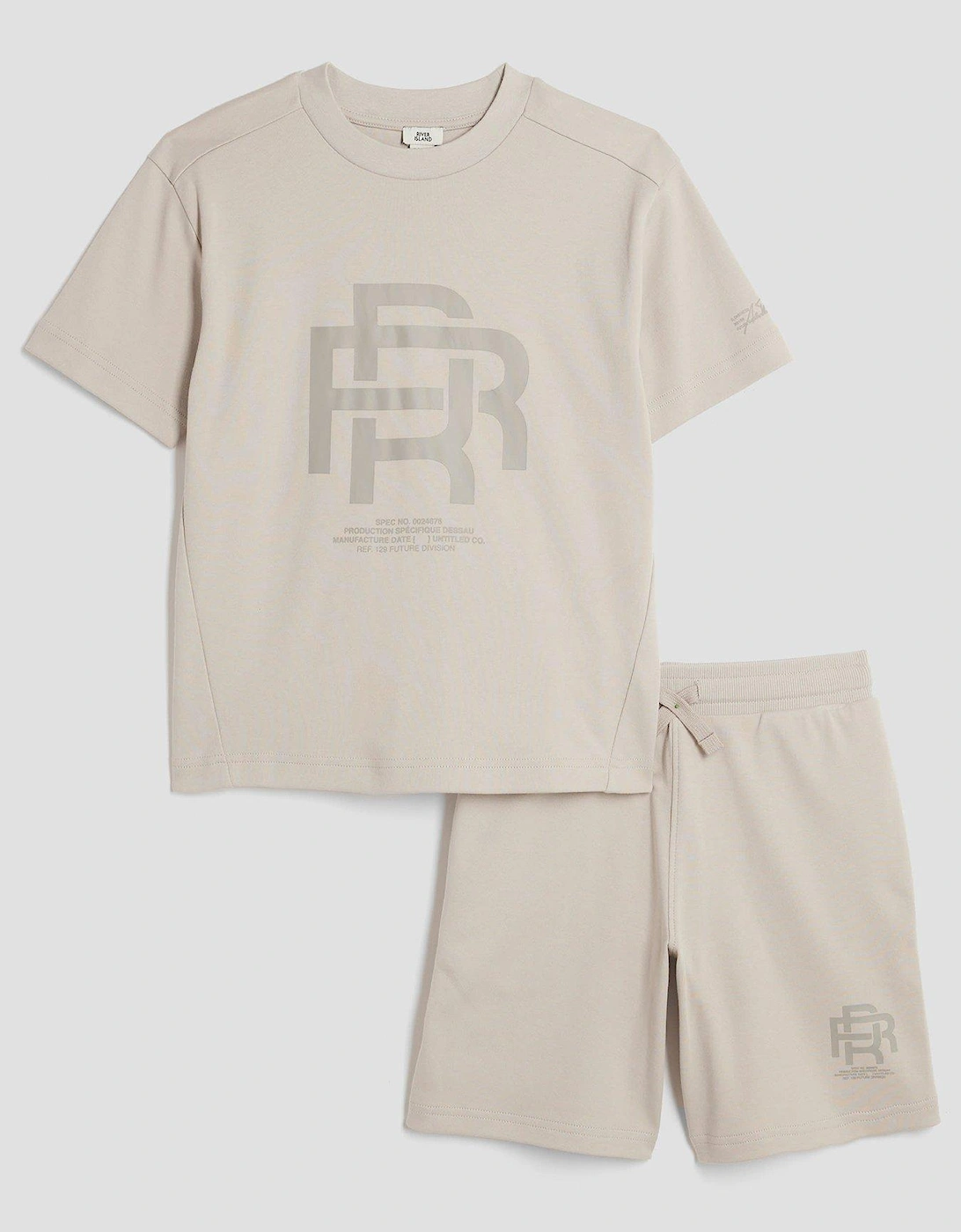 Older Boy RR T-Shirt and Shorts Set - Beige, 2 of 1