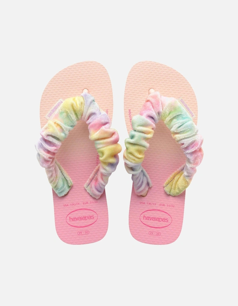 Kids Fluffy Flip Flops - Pink
