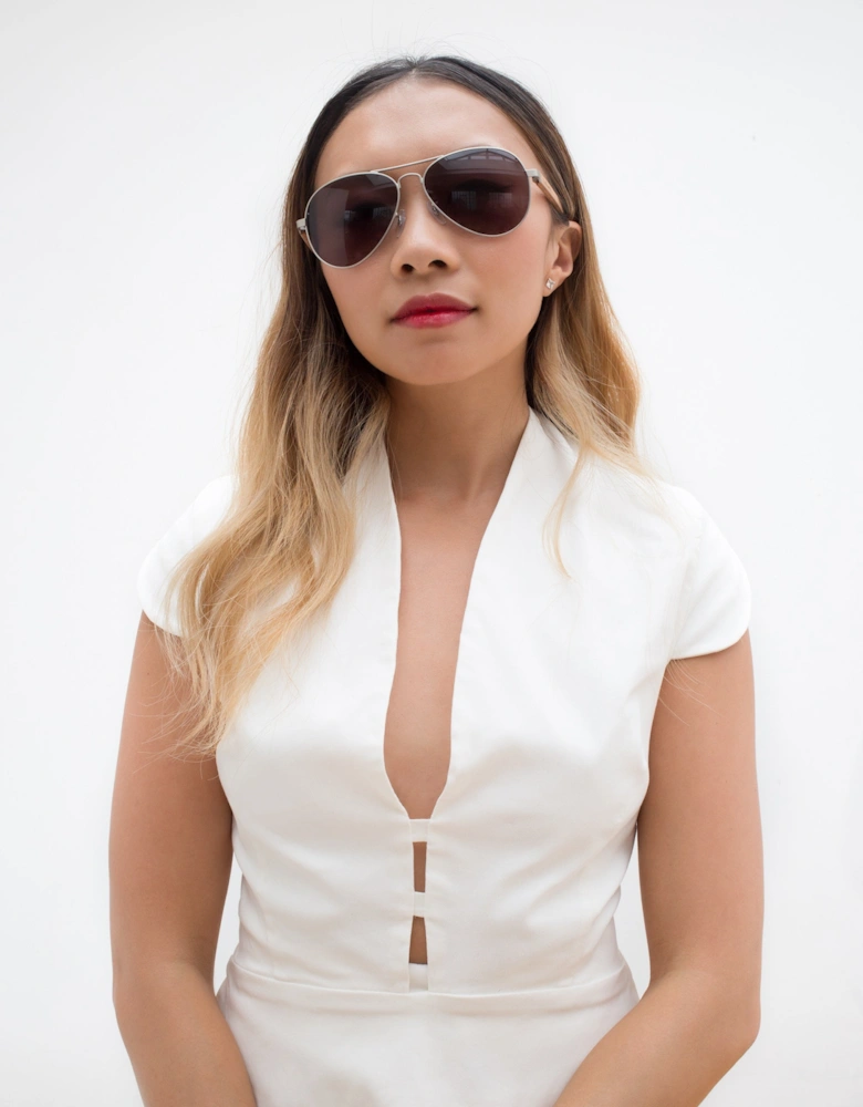 Bailey Beech Aviator Sunglasses in Silver