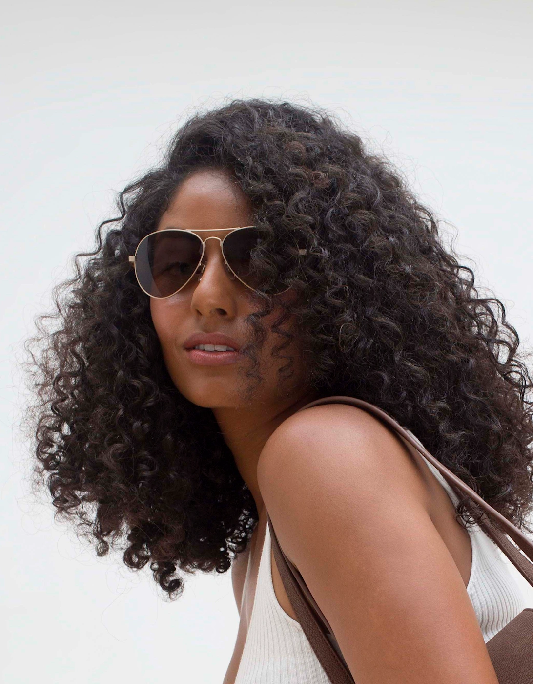 Bailey Beech Aviator Sunglasses in Gold