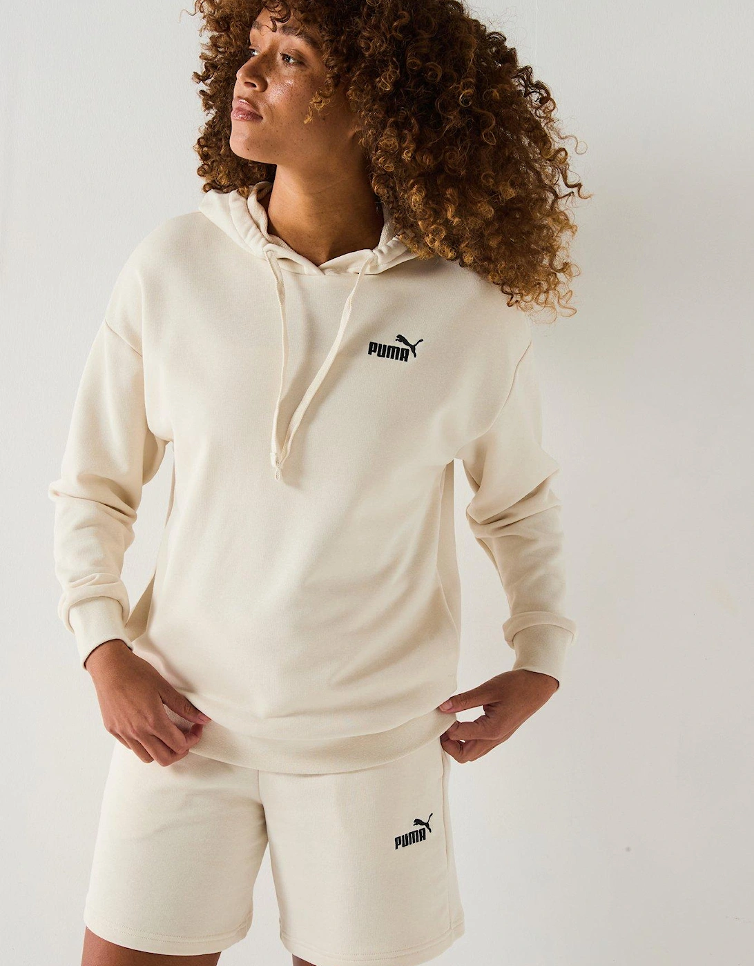 Womens Short Hooded Sweat Suit 7 - Grey - Beige, 2 of 1