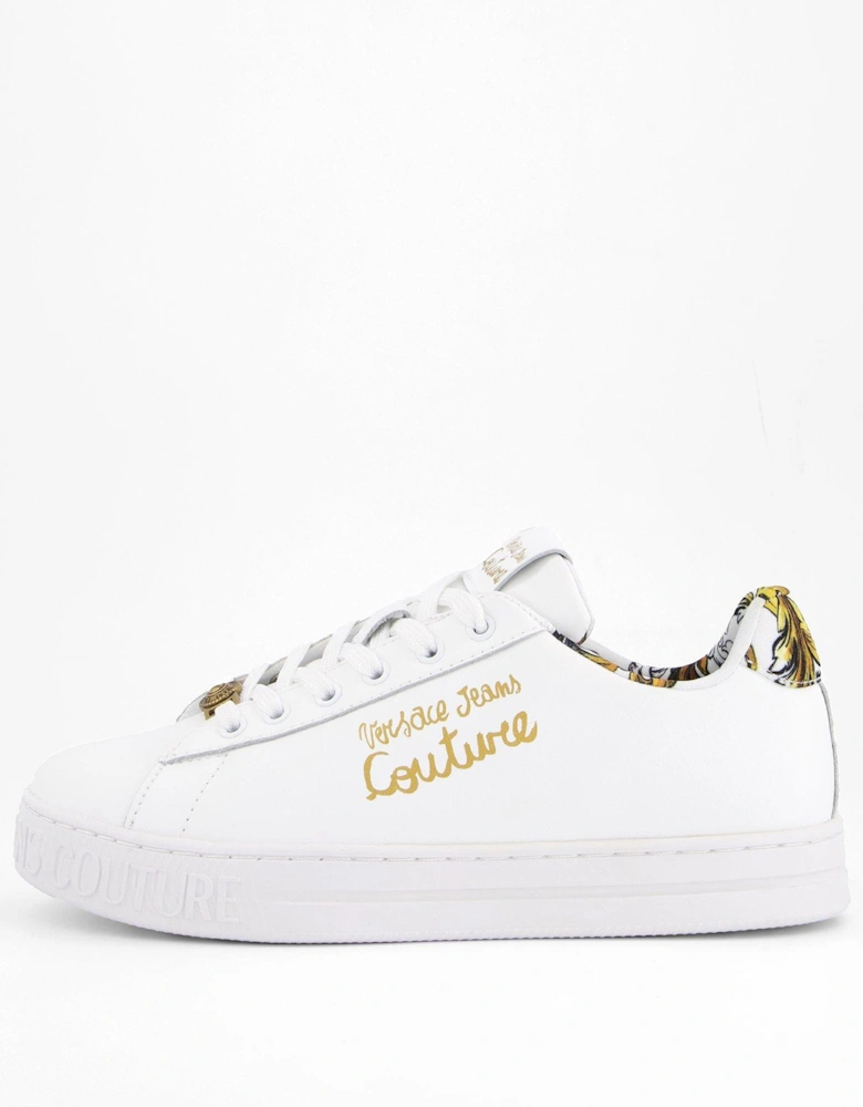Baroque Trim Logo Sneakers - White/Gold
