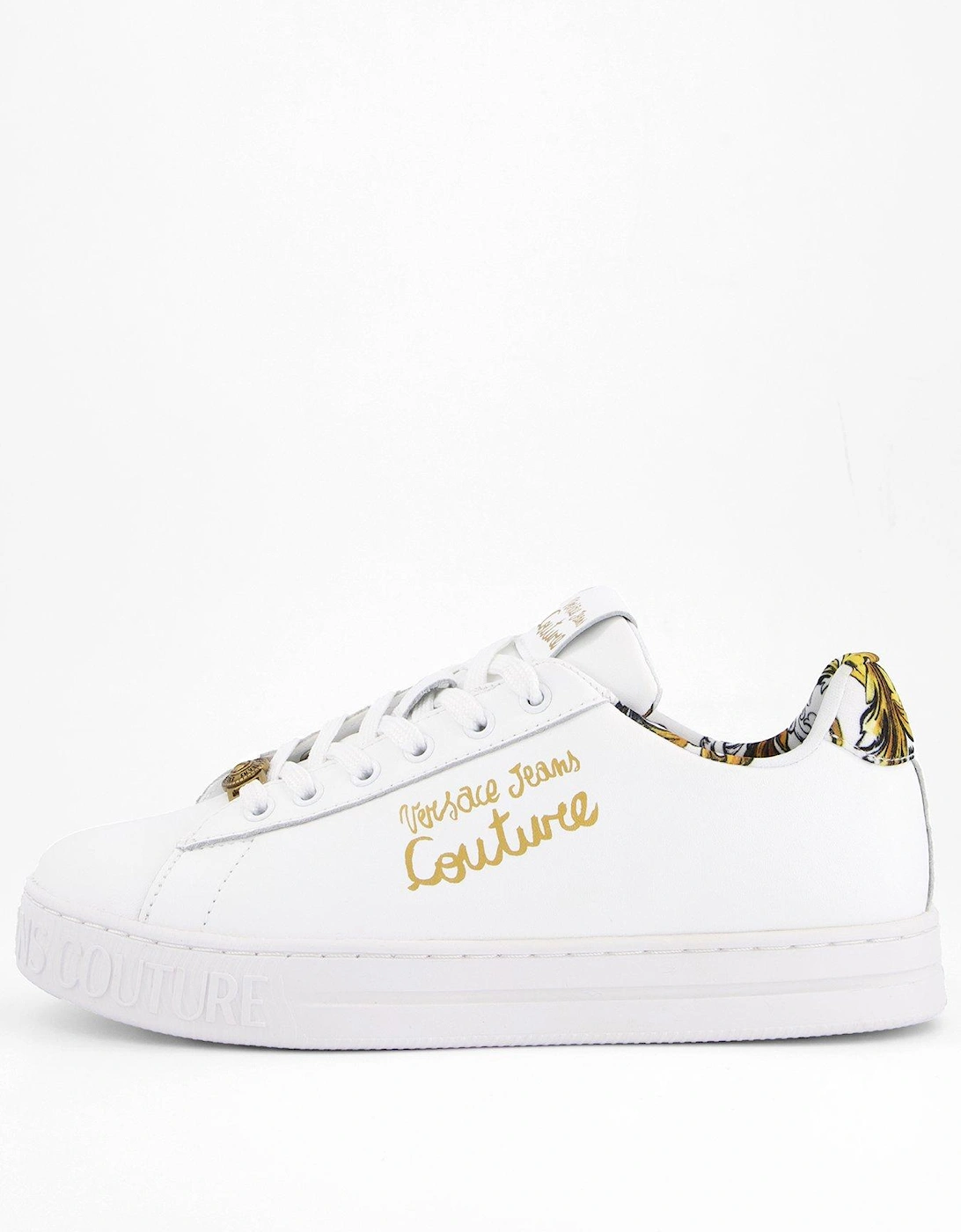 Baroque Trim Logo Sneakers - White/Gold, 2 of 1