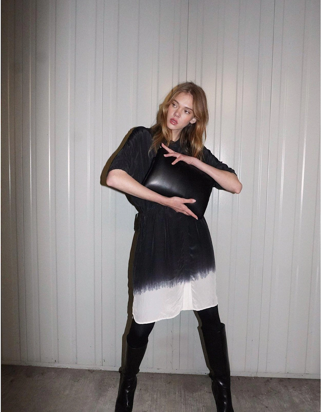 Tunic Shirt Dress - Black