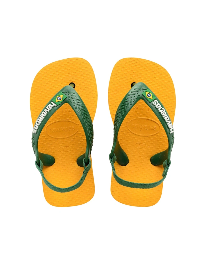 Baby Brasil Logo Il Flip Flops - Yellow