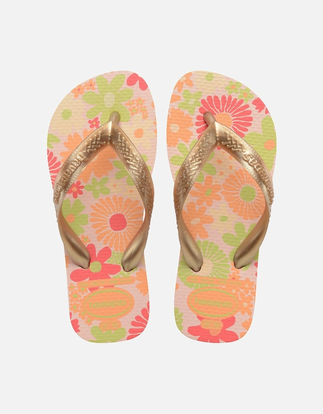 Kids Flores Flip Flop - Gold, 2 of 1