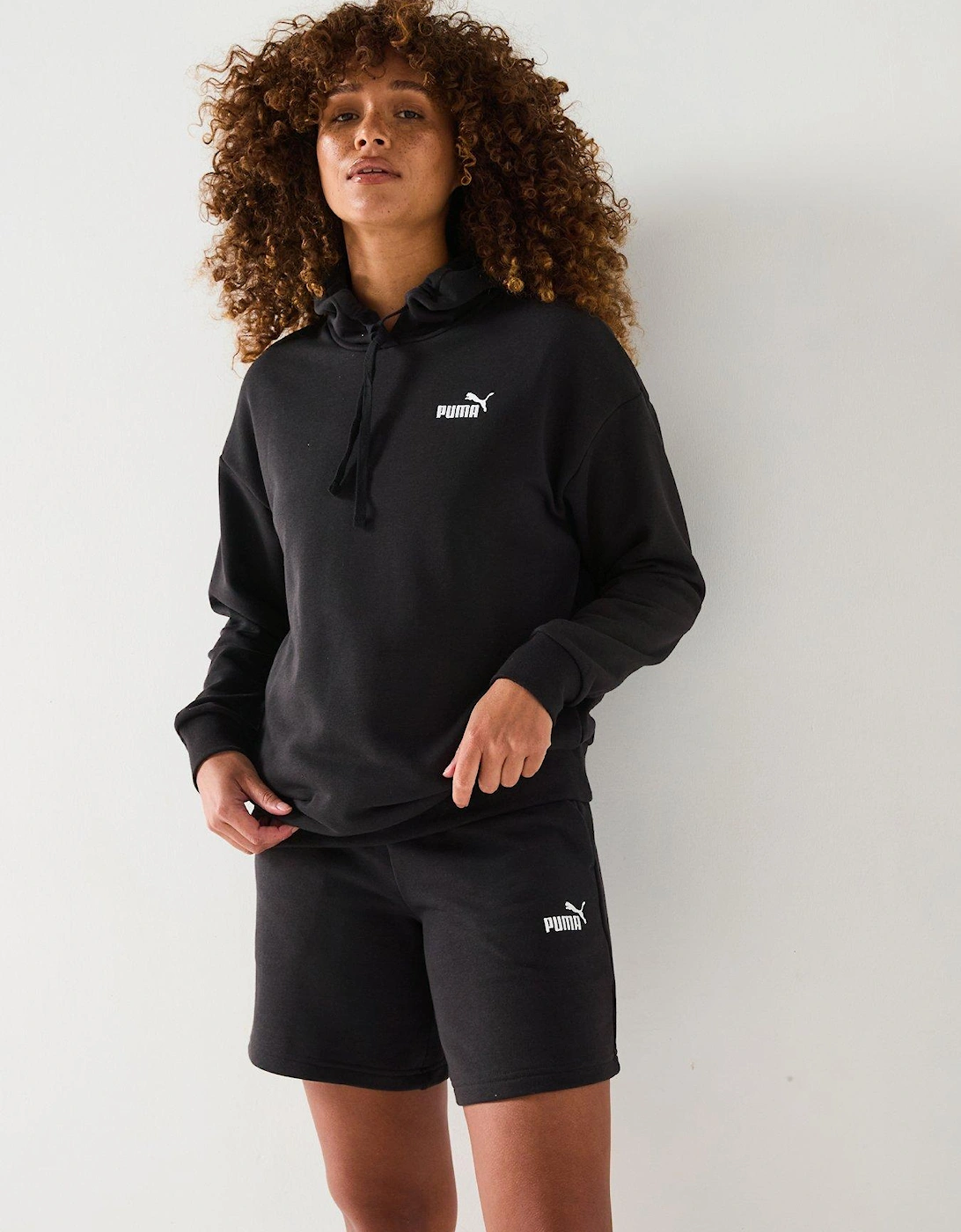 Womens Short Hooded Sweat Suit - Black, 2 of 1