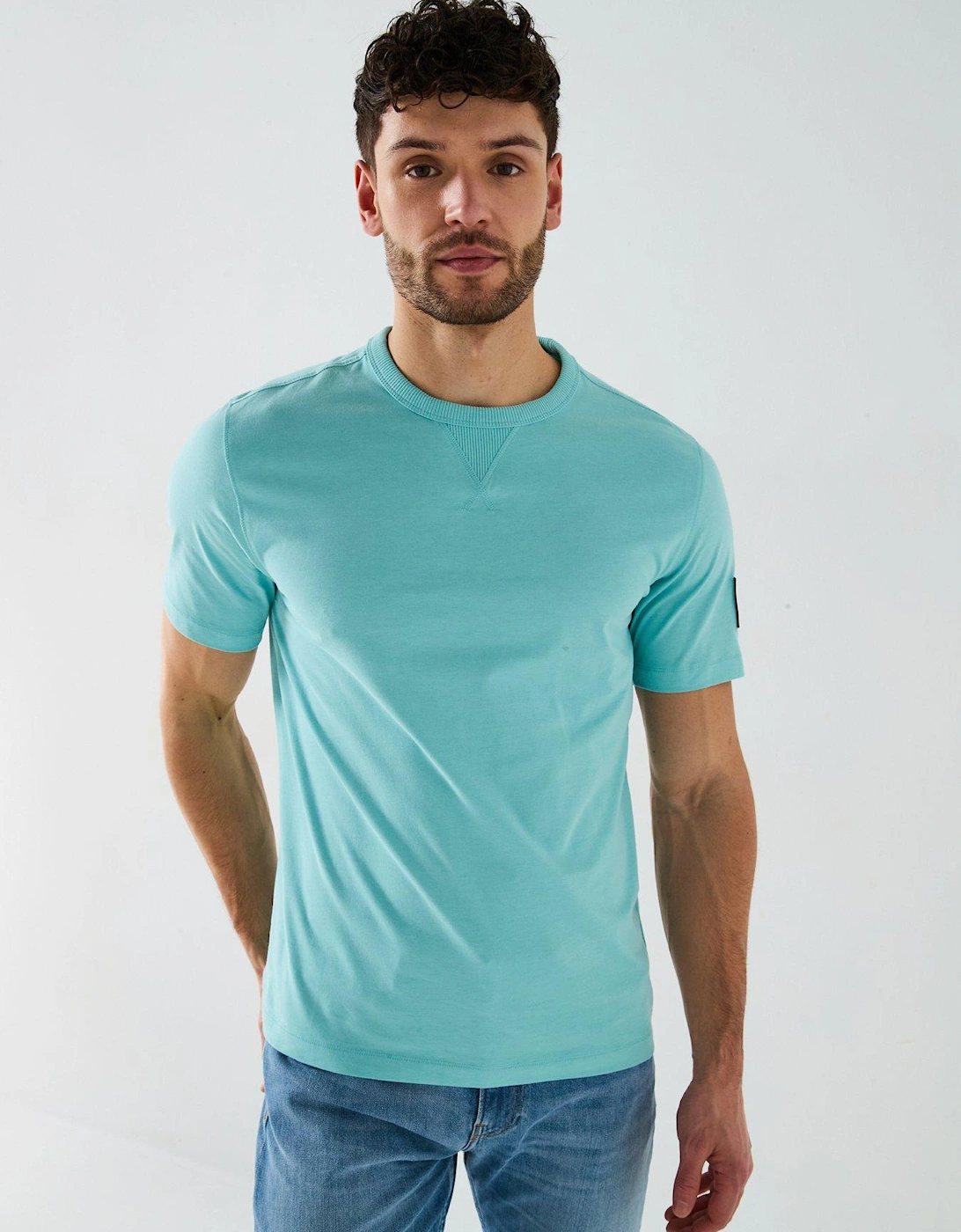 Badge Sleeve Regular Fit T-Shirt - Light Green, 2 of 1