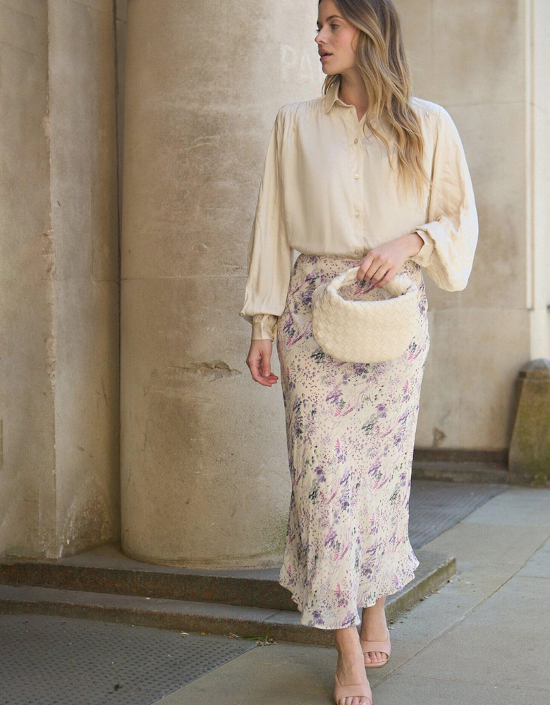 Saint Lace Wonderland Print Midi Skirt - Multi