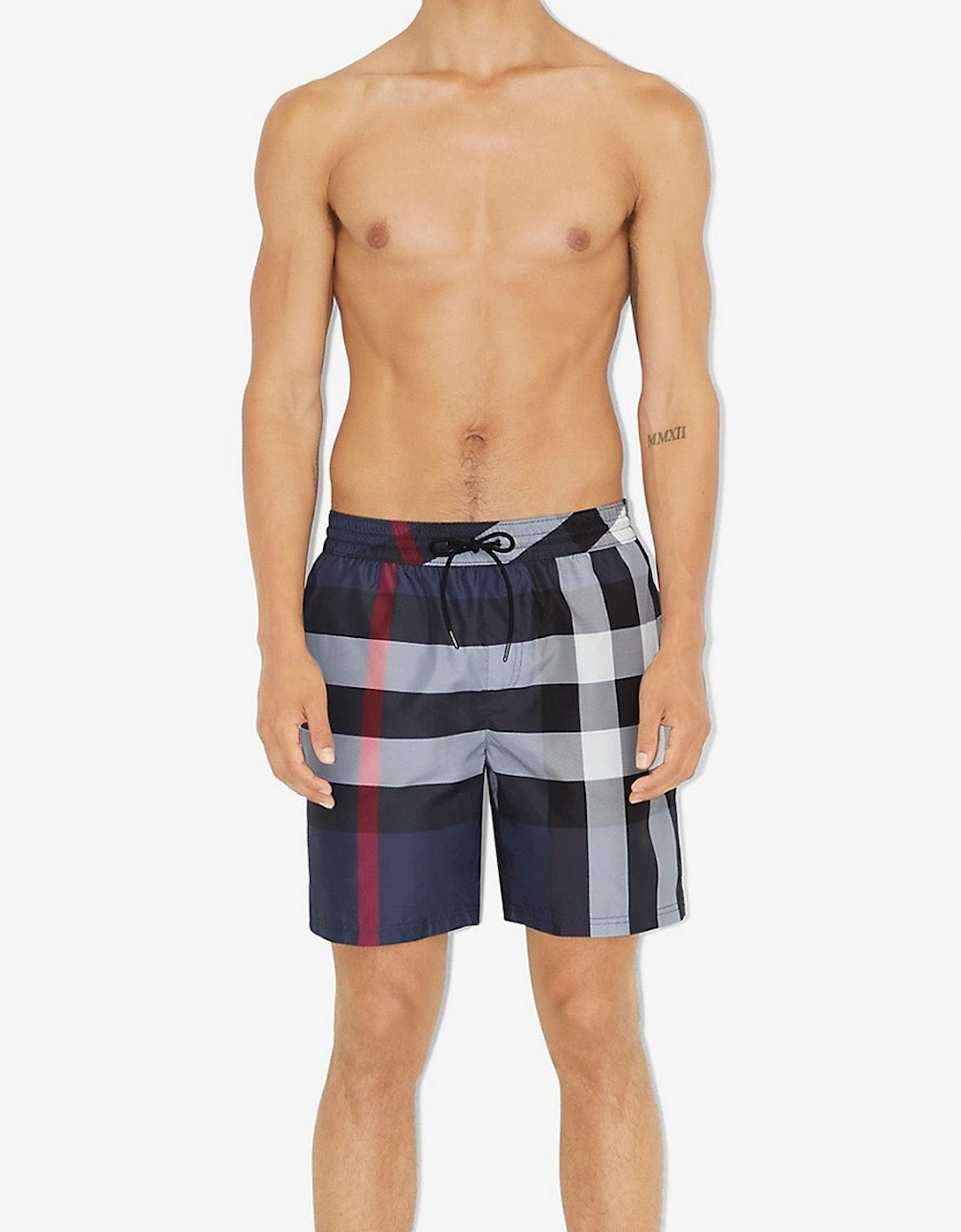 Check Swim Shorts in Navy