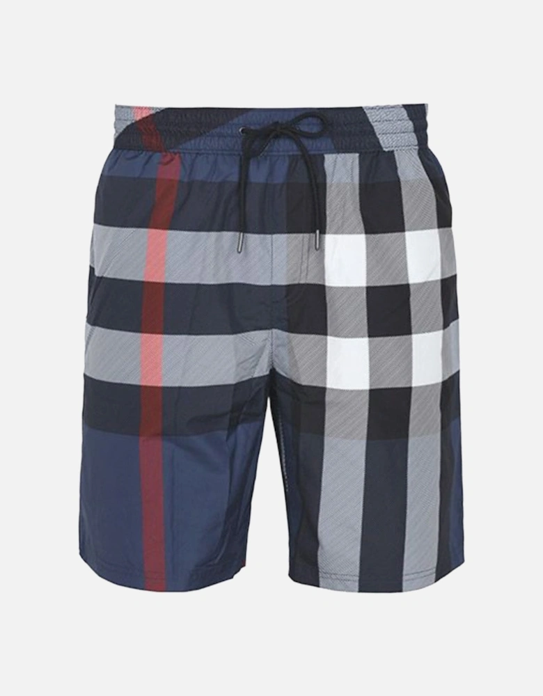 Check Swim Shorts in Navy