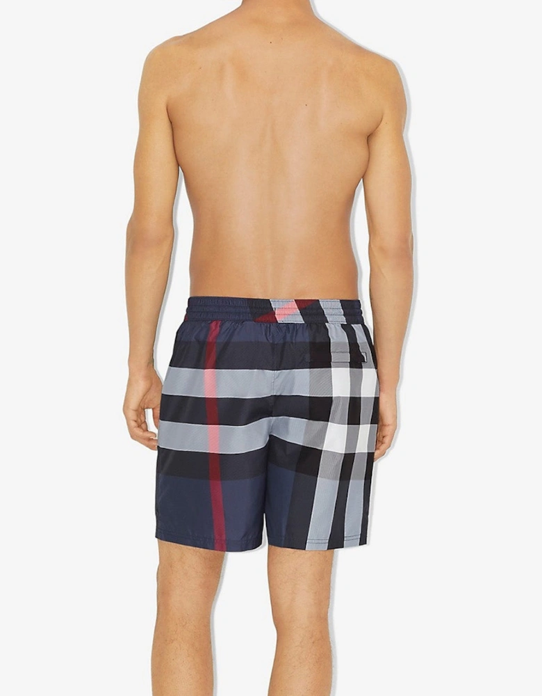 Check Swim Shorts in Navy