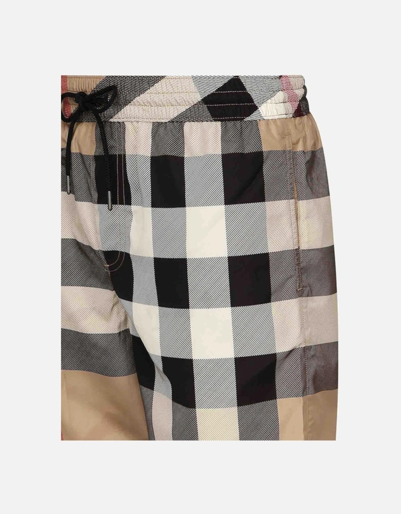 Check Swim Shorts in Beige