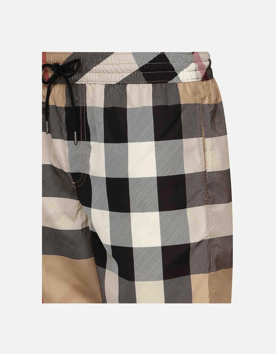 Check Swim Shorts in Beige