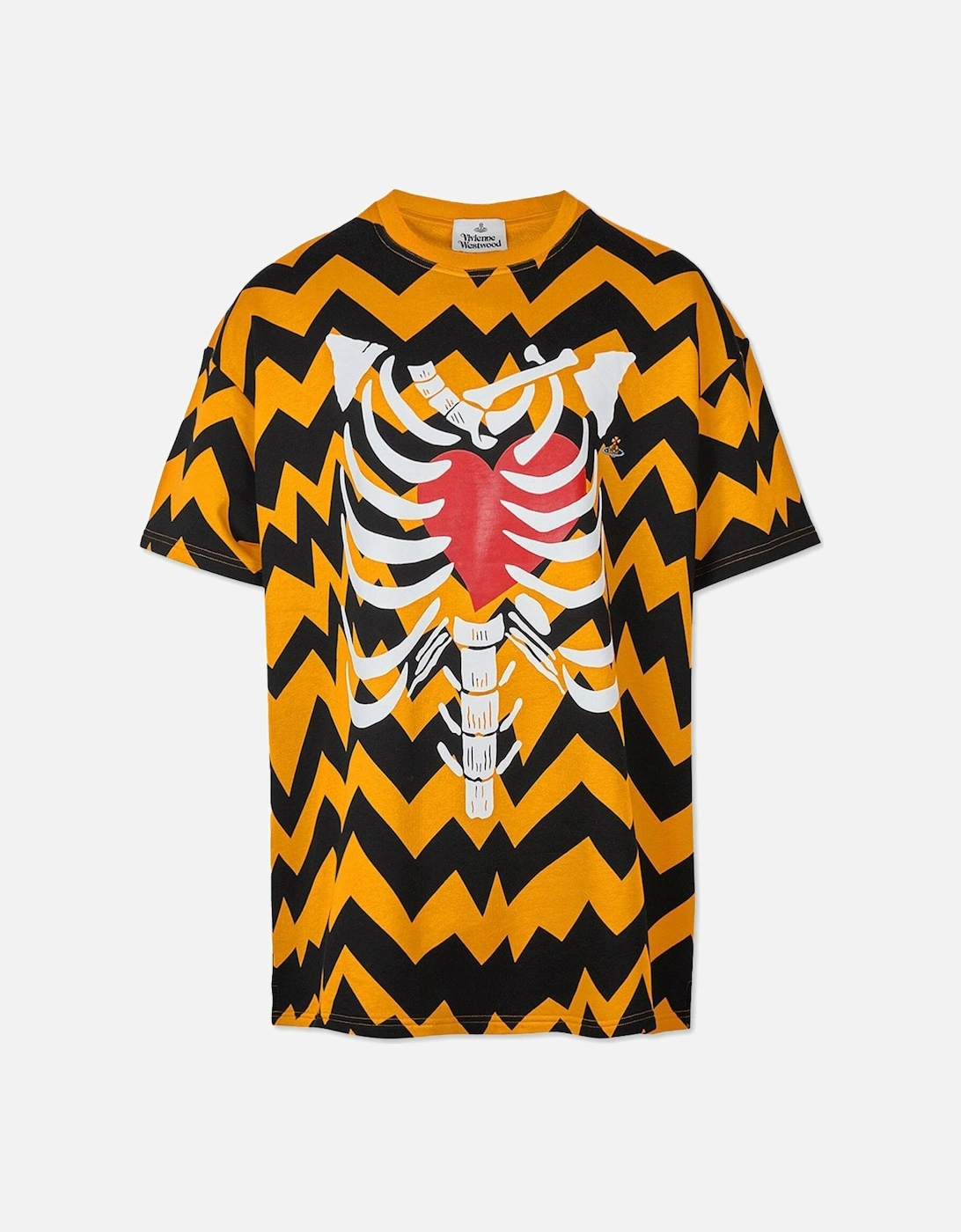 Men's Yellow Oversized Zig Zag T-Shirt, 5 of 4