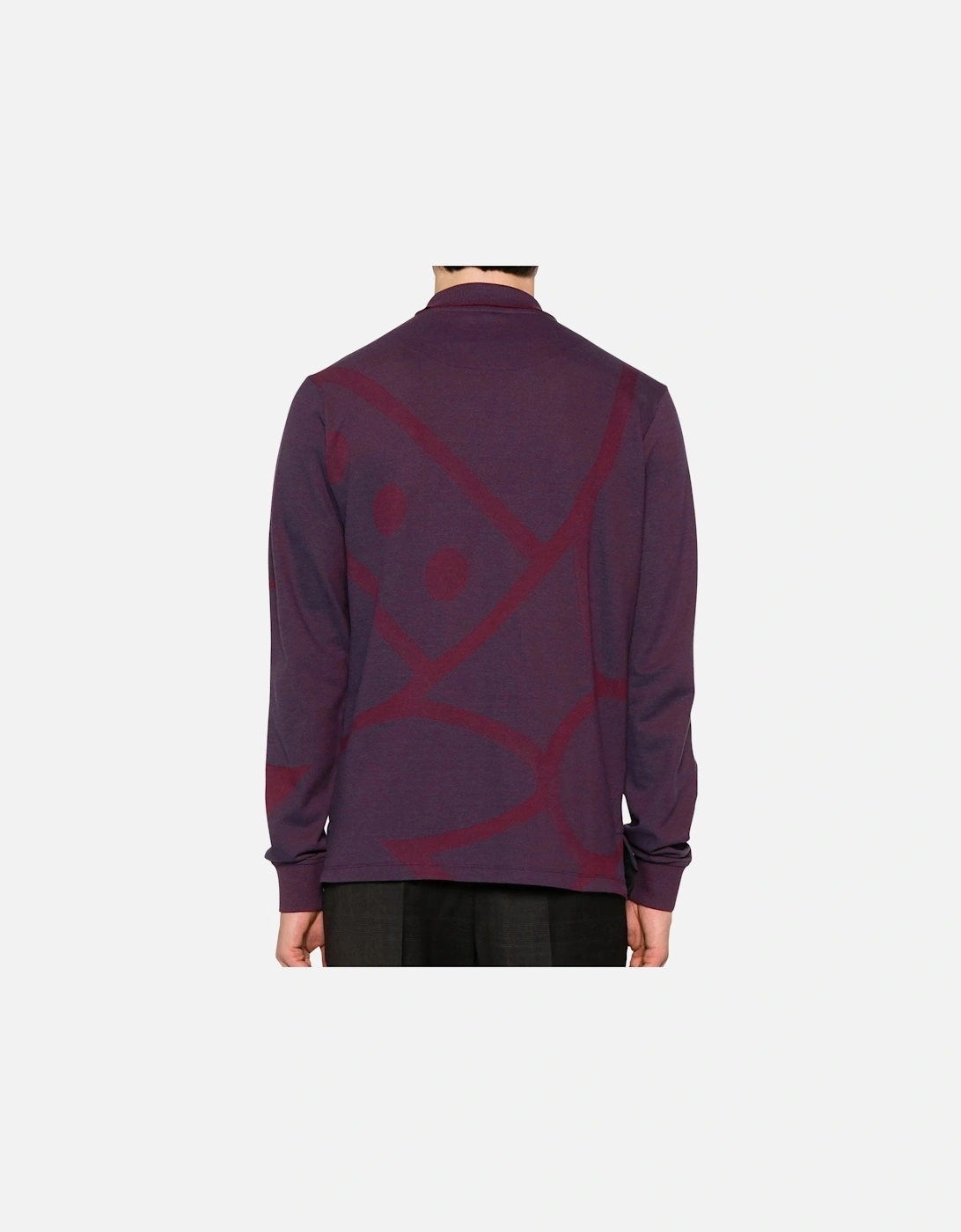 Men's Purple Long Sleeve Polo Shirt