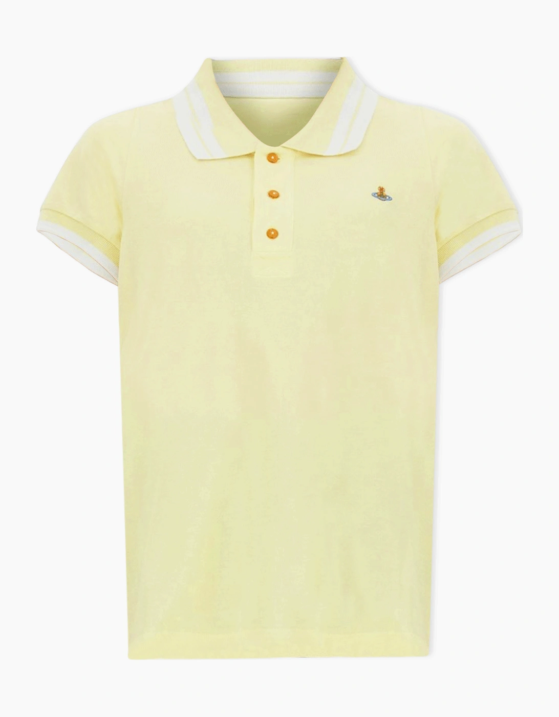 Vivienne Westwood Men's Men's Vivienne Westwood Lime & White Striped Polo Shirt - Yellow