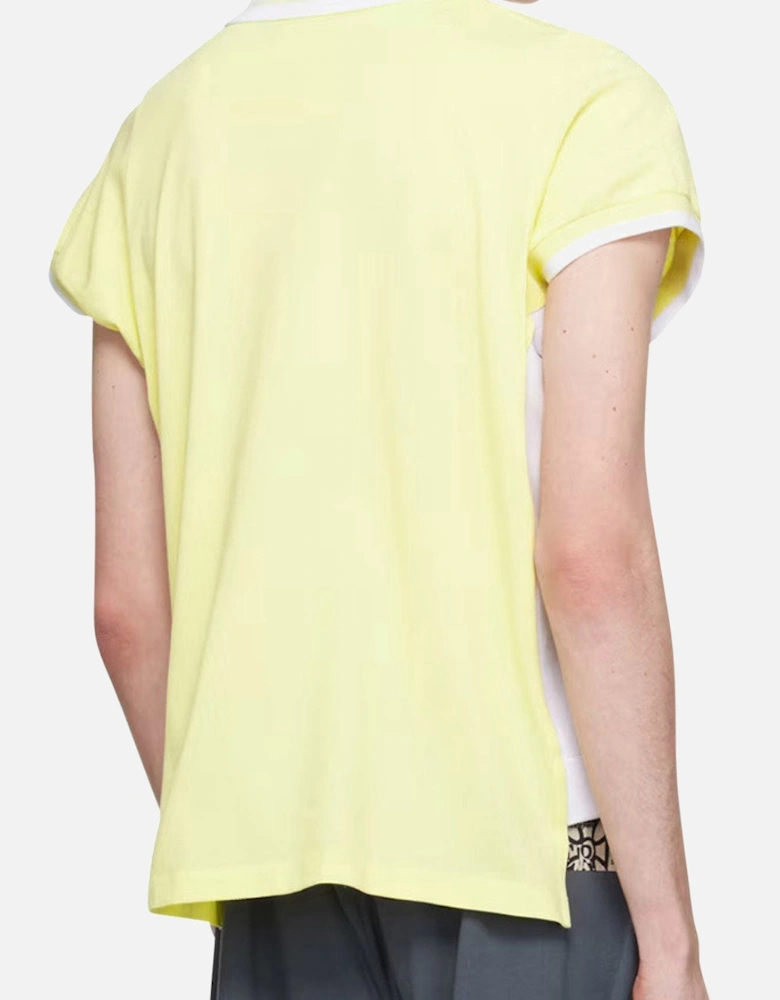 Men's Lime & White Striped Polo Shirt