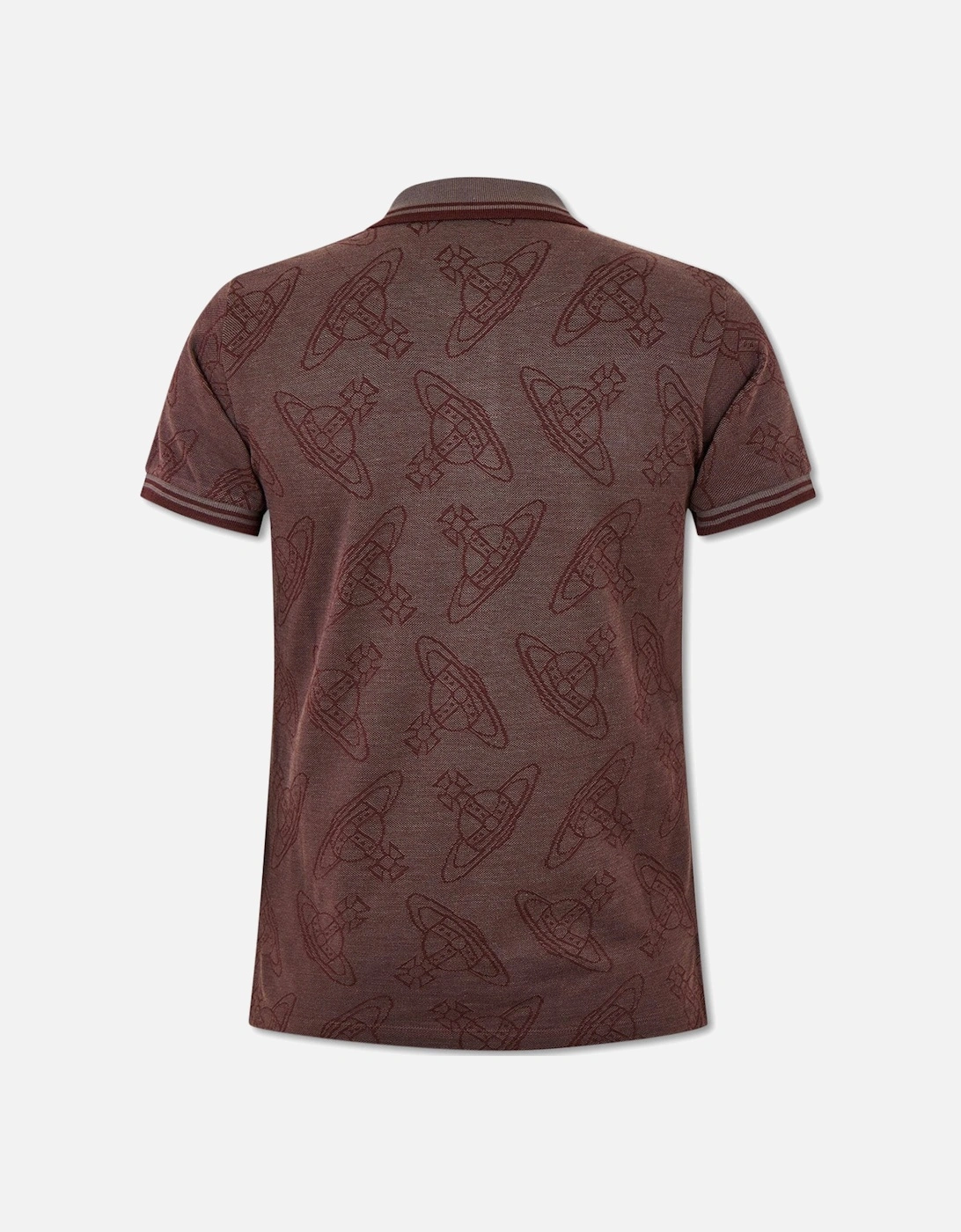 Men's Brown Khaki All Over Orb Classic Polo Shirt