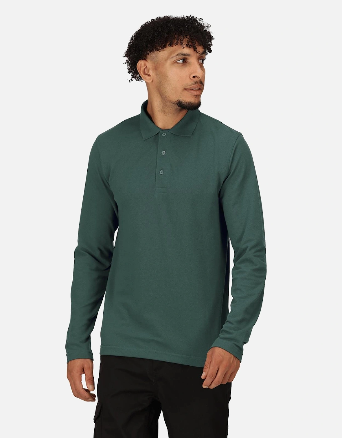 Professional Mens Pro 65/35 Long Sleeve Polo Shirt, 2 of 1