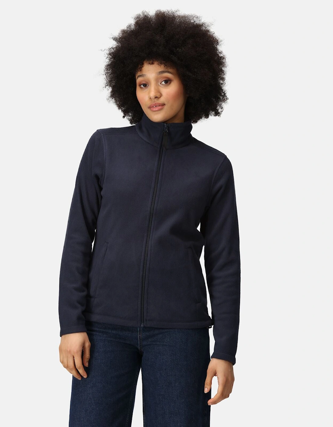 Professional Womens Micro Full Zip Fleece, 2 of 1