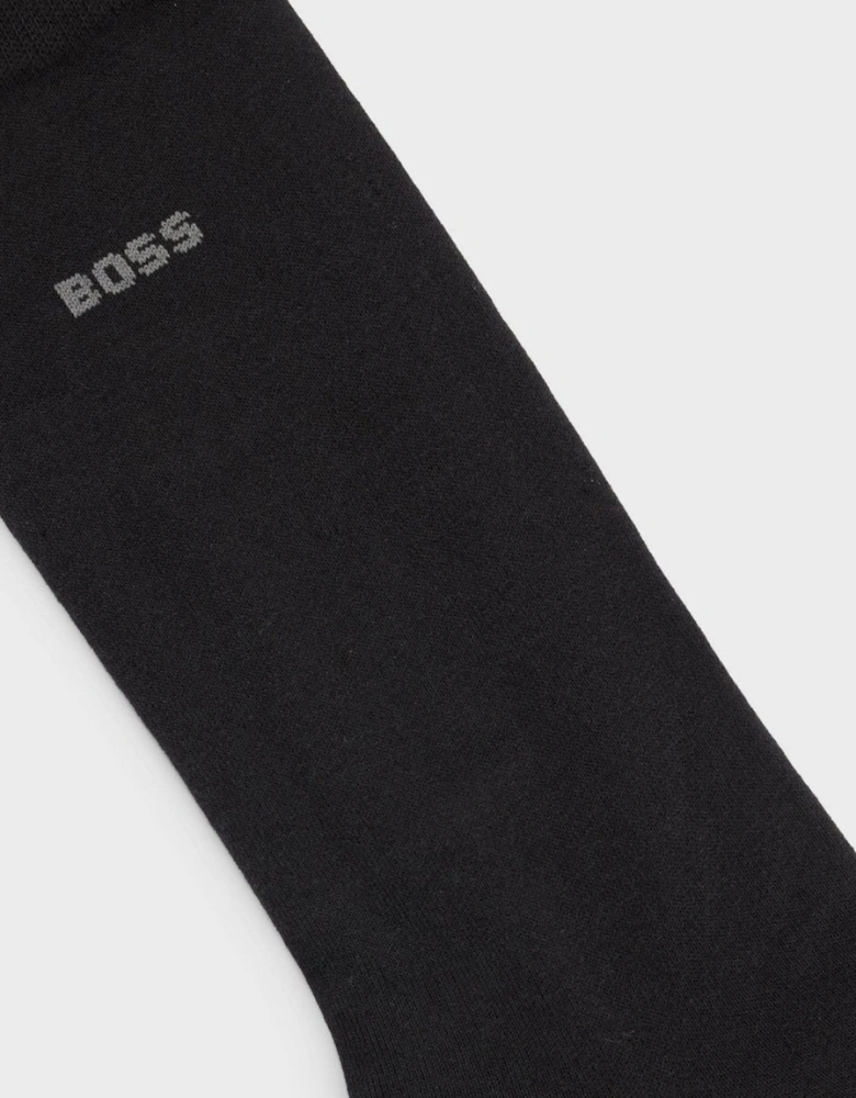 BOSS Orange Marc Mens Regular-Length Logo Socks in Combed Stretch Cotton