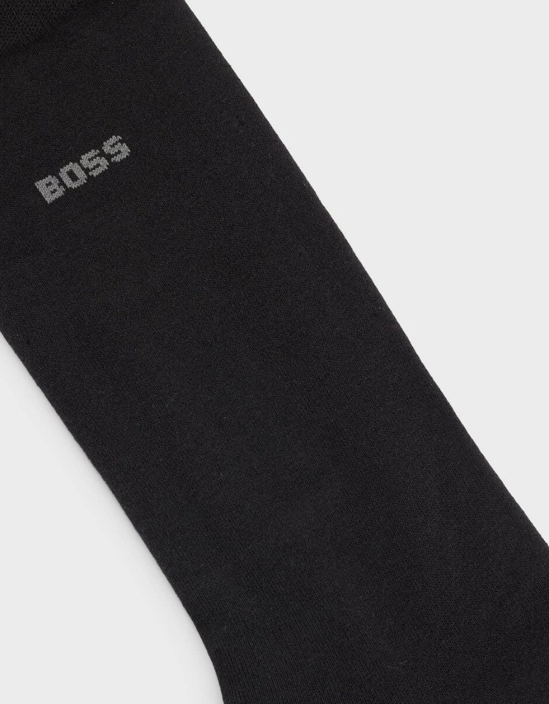 BOSS Orange Marc Mens Regular-Length Logo Socks in Combed Stretch Cotton