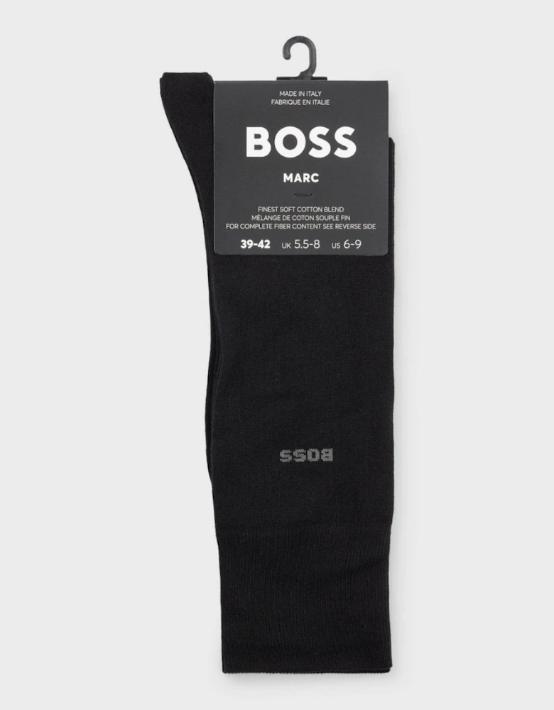 BOSS Orange Marc Mens Regular-Length Logo Socks in Combed Stretch Cotton