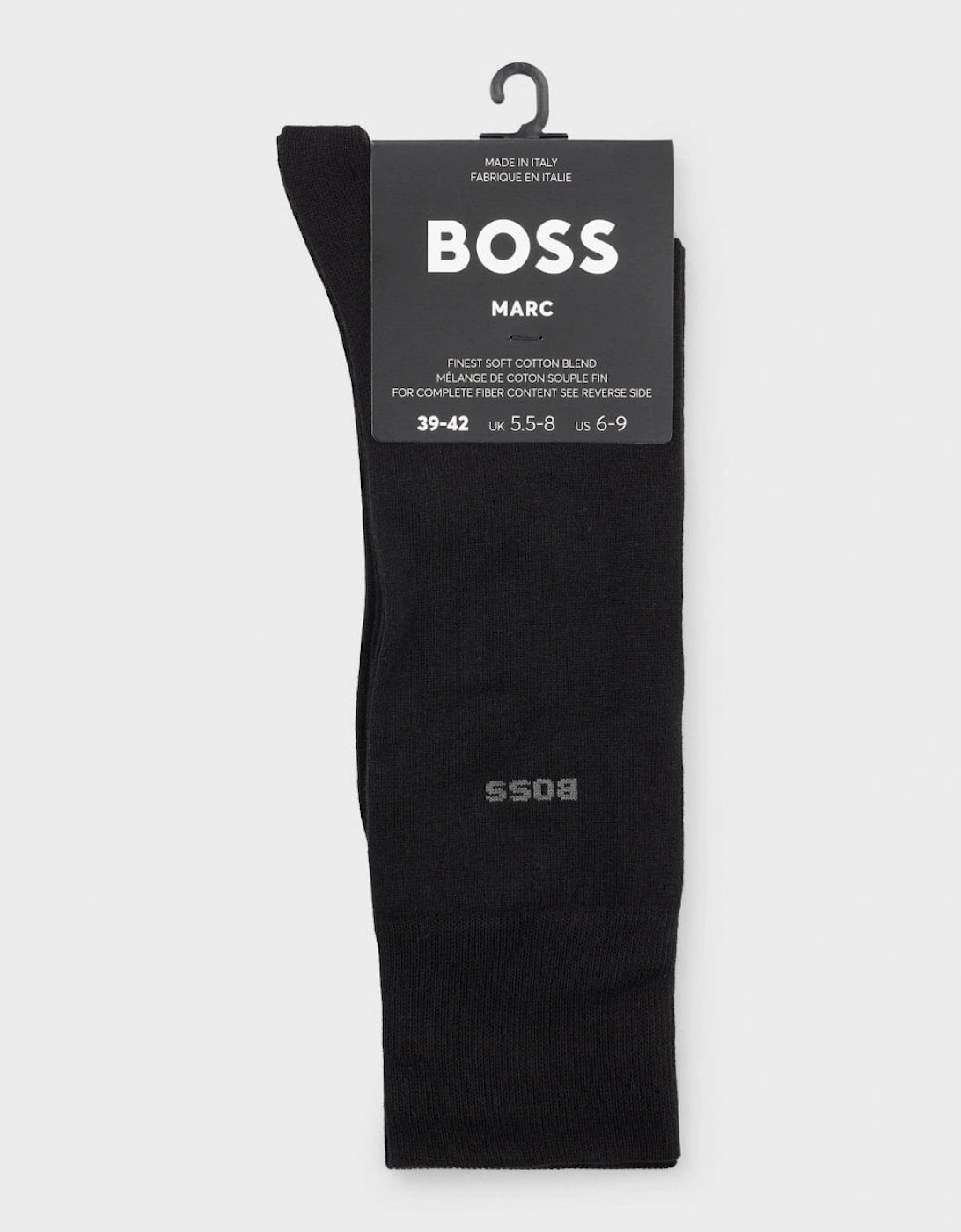 BOSS Orange Marc Mens Regular-Length Logo Socks in Combed Stretch Cotton