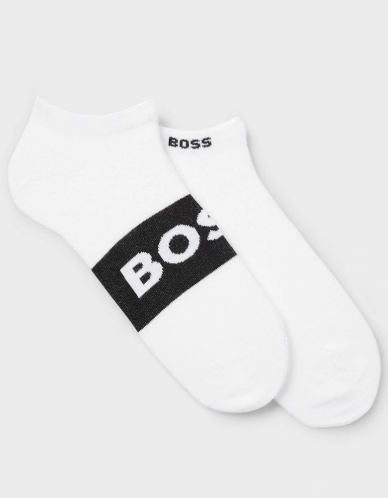 BOSS Orange 2-Pack Mens Ankle-Length Socks in Stretch Fabric