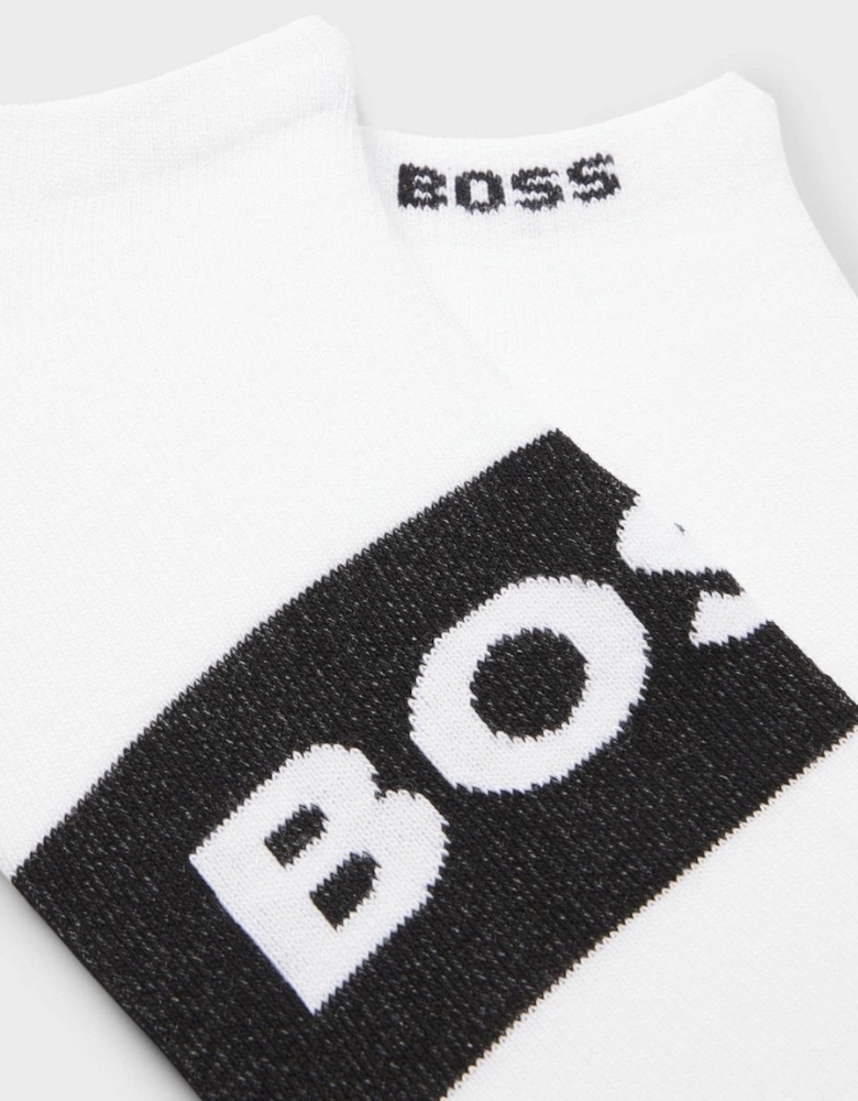 BOSS Orange 2-Pack Mens Ankle-Length Socks in Stretch Fabric